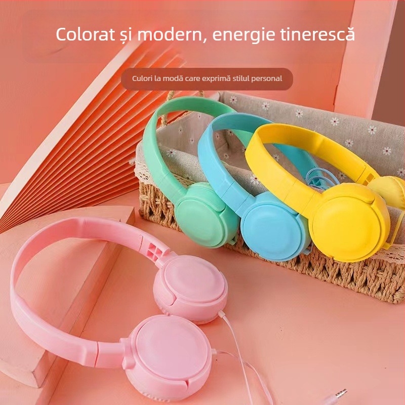 Căști pentru copii cu cablu, control în linie, 3,5 mm, 20-20 kHz, 32 Ω