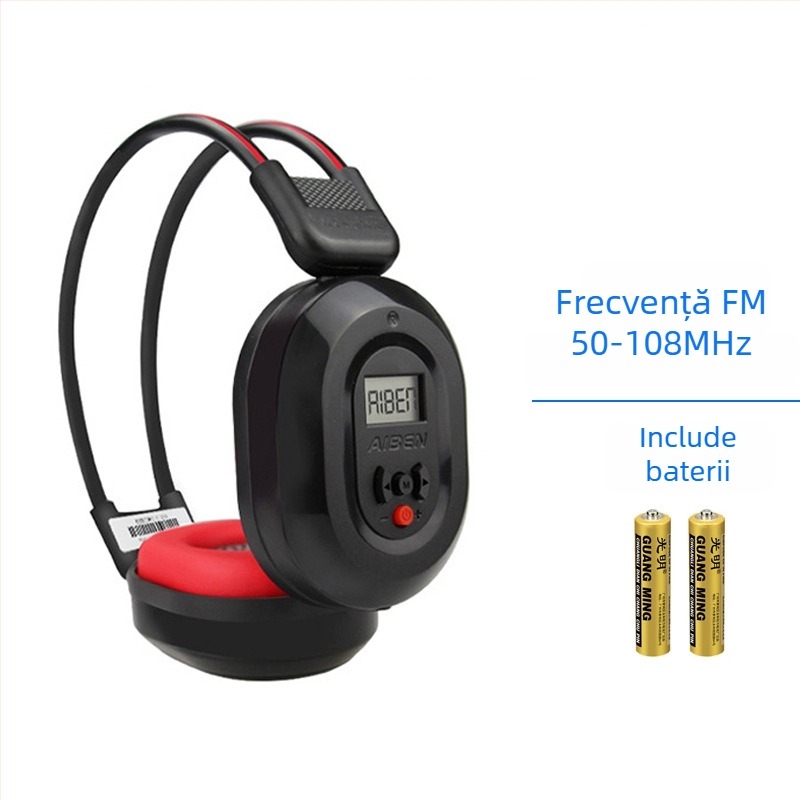 C-200A Căști FM fără fir pentru examenele universitare de limba engleză CET-4/6, interval de frecvență 50-108 Hz, impedanță 32 Ω, sensibilitate 108 dB/mW, conector 3.5 mm