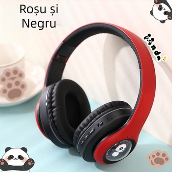 Căști cu design Capsule Spațial desen animat, fără fir Bluetooth 5.3, montate pe cap, rază de 10 m, baterie 4–8 ore, iluminare respiratorie, stereo