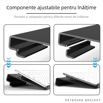 Suport de masă pentru tastatură, din silicon, anti-alunecare, model 240208, pentru birou, lansat în primăvara 2024.