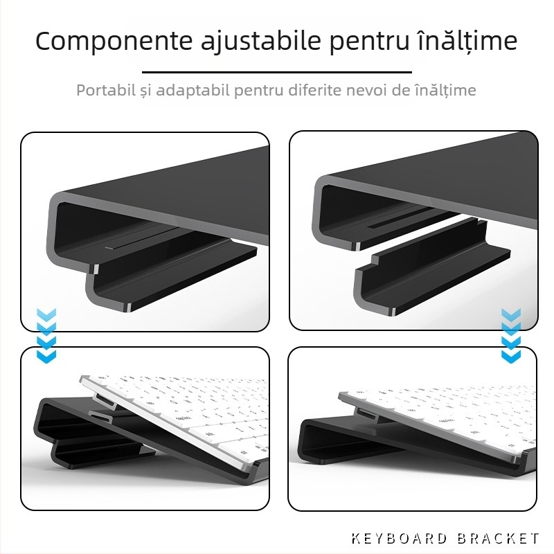 Suport de masă pentru tastatură, din silicon, anti-alunecare, model 240208, pentru birou, lansat în primăvara 2024.