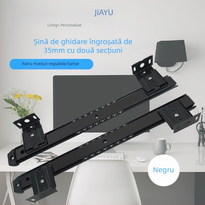 Jia Yu 2710A Tavă pentru tastatură, material: placă rece, finisaj: galvanizat și negru placat, stil modern minimalist, personalizare disponibilă
