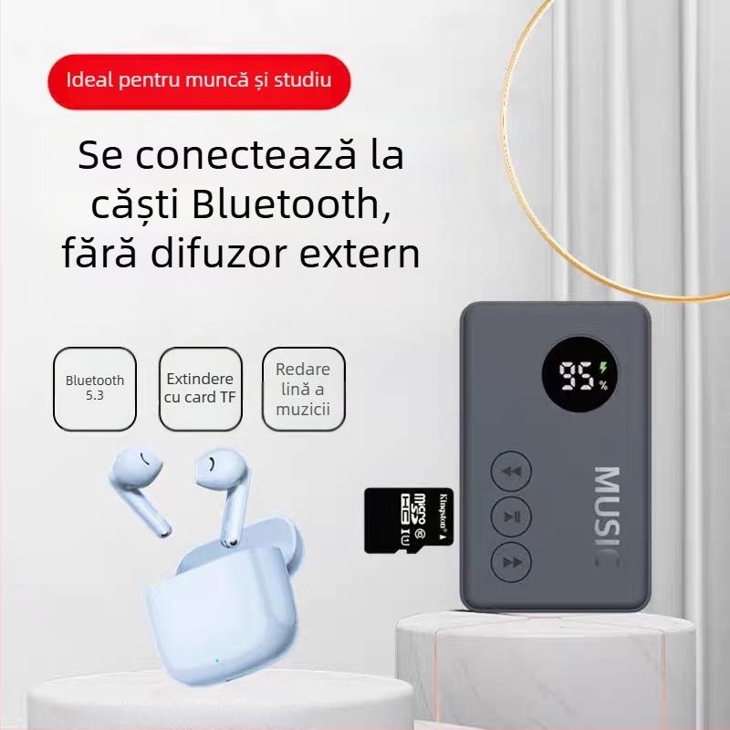 MP3 player portabil cu Bluetooth, slot pentru card, Model 816, Număr de Produs GC2ddeJk, Garantie 1 an