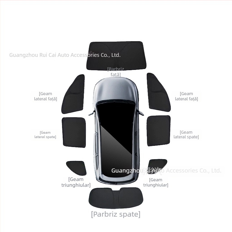 Compatibil cu Wenjie M5/M7/M8/M9 — Umbrelă pentru geamuri și perdea de intimitate pentru geamuri laterale, protecție solară și izolație termică a întregului vehicul, panou pentru camping