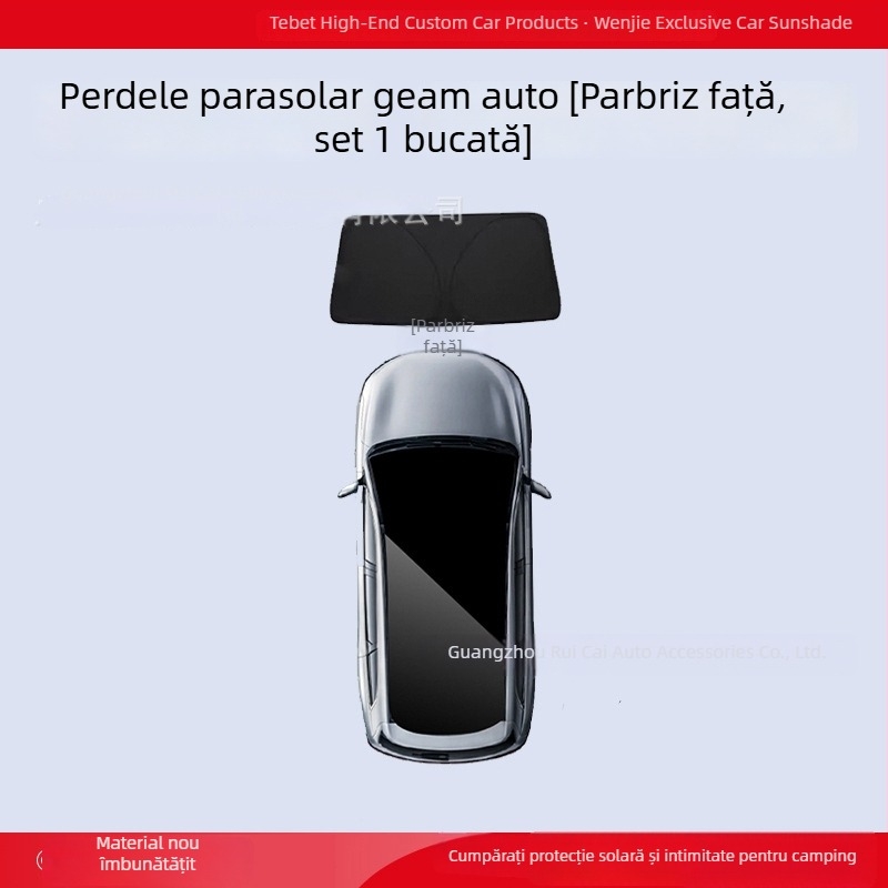 Compatibil cu Wenjie M5/M7/M8/M9 — Umbrelă pentru geamuri și perdea de intimitate pentru geamuri laterale, protecție solară și izolație termică a întregului vehicul, panou pentru camping