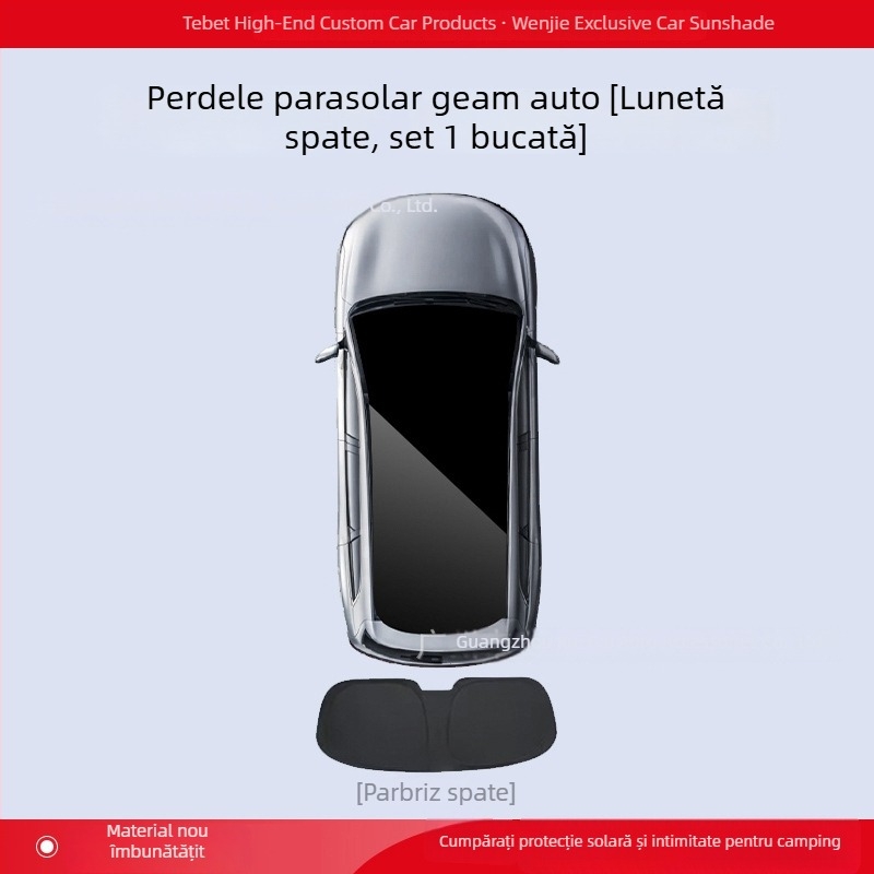 Compatibil cu Wenjie M5/M7/M8/M9 — Umbrelă pentru geamuri și perdea de intimitate pentru geamuri laterale, protecție solară și izolație termică a întregului vehicul, panou pentru camping