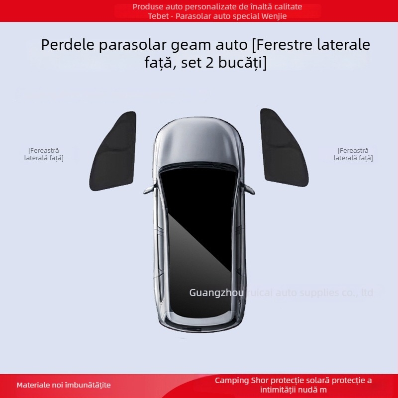 Compatibil cu Wenjie M5/M7/M8/M9 — Umbrelă pentru geamuri și perdea de intimitate pentru geamuri laterale, protecție solară și izolație termică a întregului vehicul, panou pentru camping