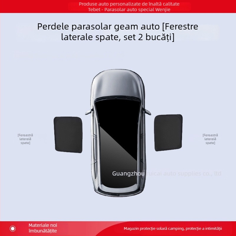 Compatibil cu Wenjie M5/M7/M8/M9 — Umbrelă pentru geamuri și perdea de intimitate pentru geamuri laterale, protecție solară și izolație termică a întregului vehicul, panou pentru camping