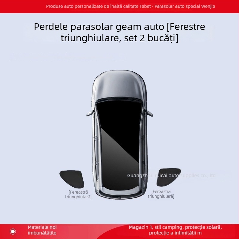 Compatibil cu Wenjie M5/M7/M8/M9 — Umbrelă pentru geamuri și perdea de intimitate pentru geamuri laterale, protecție solară și izolație termică a întregului vehicul, panou pentru camping