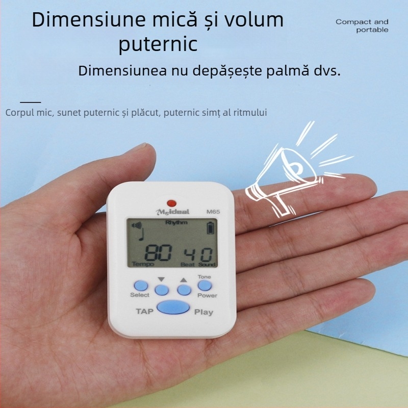 Metronom de pian - Model M65, ABS plastic, Metronom, tuner și ton variabil; potrivit pentru pian, chitară, guzhen, tobe, vioară, erhu și saxofon.