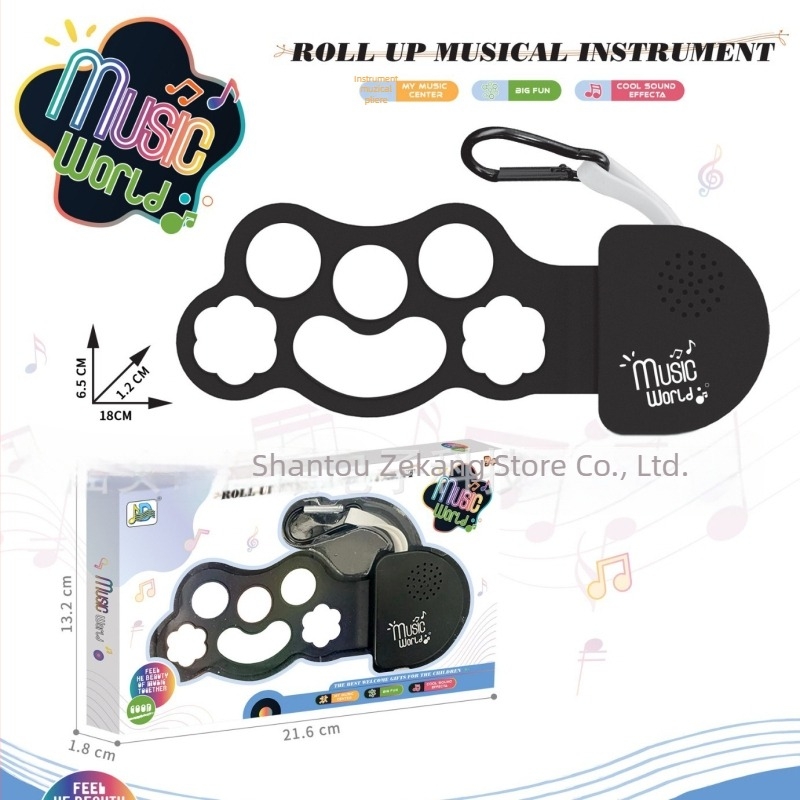 Tastatură electronică cu 12 taste, corp din silicon, polifonie 16, sub 100 tonuri, până la 10 melodii de demonstrație.