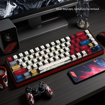 Keycaps personalizate pentru tastatură mecanică — Universal, înălțime originală, design cu cinci fețe, Pbts material, 420 g