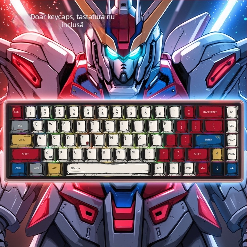 Keycaps personalizate pentru tastatură mecanică — Universal, înălțime originală, design cu cinci fețe, Pbts material, 420 g