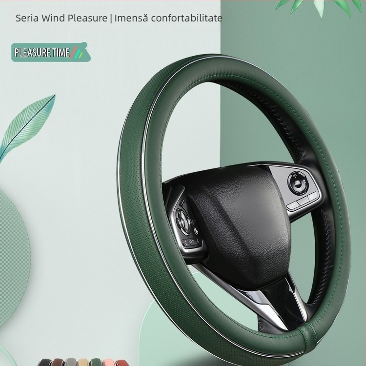 Husă volan - piele Napa, stil original, patru sezoane, compatibilă cu peste 95% din modele, montaj general