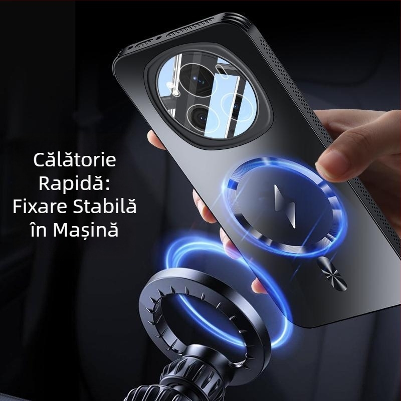 Husă pentru telefon HONOR Magic6 cu protecție a obiectivului, husă acrilică mată (Material: acrilic; Finisaj: mat; Personalizare: Suportată; Funcție: Anti-cădere; Modele compatibile: HONOR)