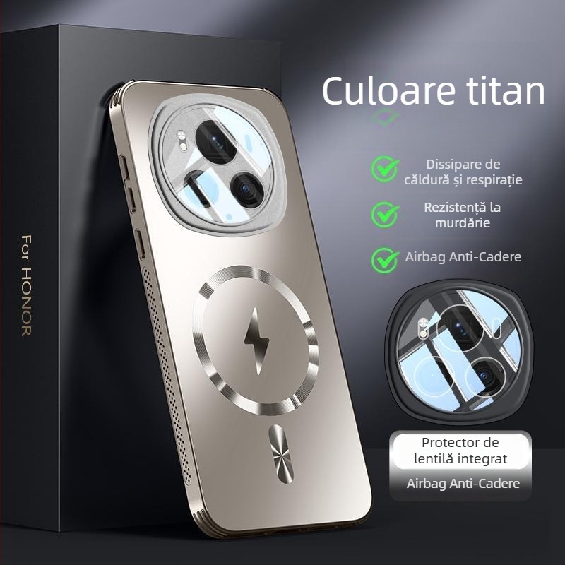 Husă pentru telefon HONOR Magic6 cu protecție a obiectivului, husă acrilică mată (Material: acrilic; Finisaj: mat; Personalizare: Suportată; Funcție: Anti-cădere; Modele compatibile: HONOR)