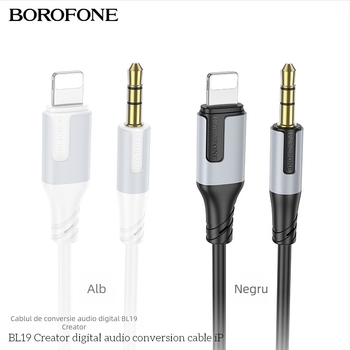 Borofone BL24 cablu audio USB-C, placat cu aur, miez din cupru tinat, izolație TPE, ROHS certificat