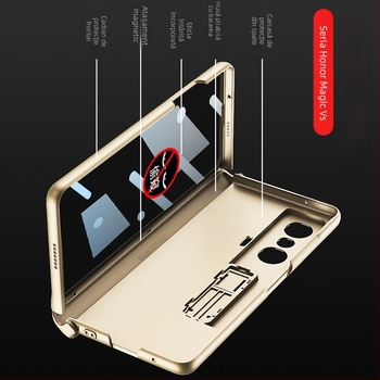 Husă pentru telefon Glory Magic Vs - husă tip clapet din piele, pentru ecran pliabil, protecție anti-cădere, design cu balamă, material PC