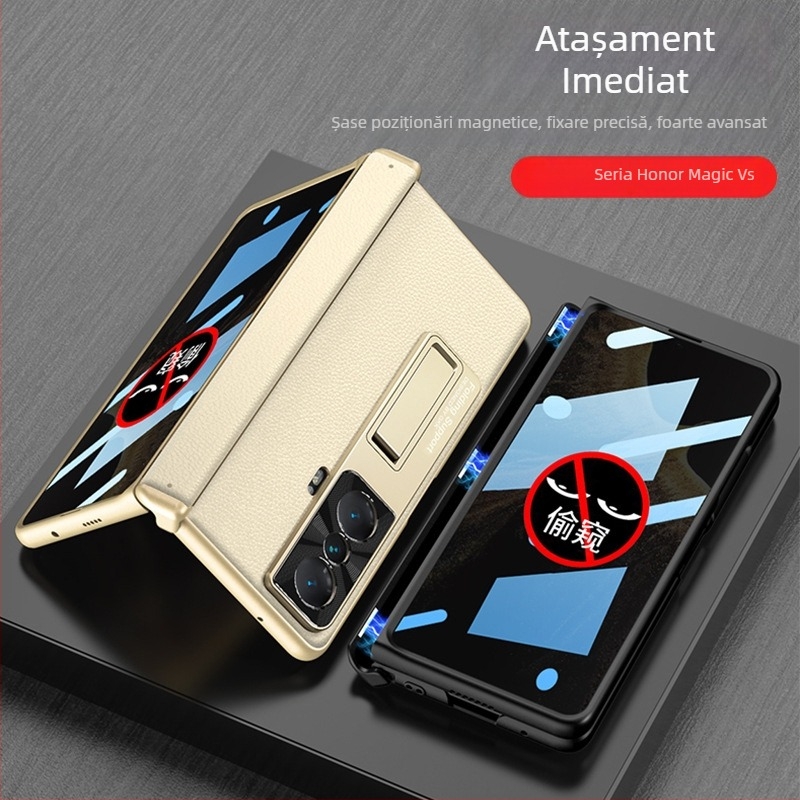 Husă pentru telefon Glory Magic Vs - husă tip clapet din piele, pentru ecran pliabil, protecție anti-cădere, design cu balamă, material PC