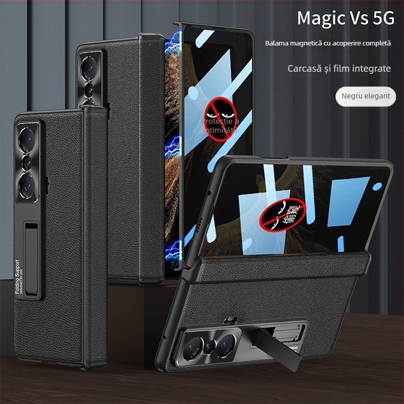 Husă pentru telefon Glory Magic Vs - husă tip clapet din piele, pentru ecran pliabil, protecție anti-cădere, design cu balamă, material PC