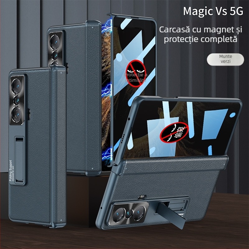 Husă pentru telefon Glory Magic Vs - husă tip clapet din piele, pentru ecran pliabil, protecție anti-cădere, design cu balamă, material PC