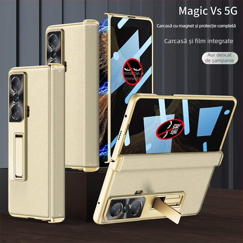 Husă pentru telefon Glory Magic Vs - husă tip clapet din piele, pentru ecran pliabil, protecție anti-cădere, design cu balamă, material PC