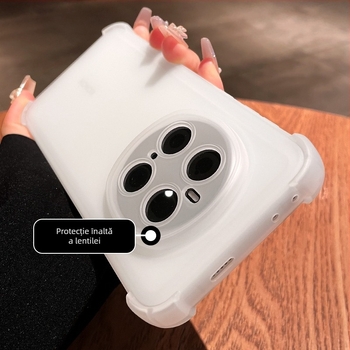 Carcasă pentru telefon Huawei cu design semi-transparent, finisaj mat, ultra-subțire cu disipare a căldurii, protecție completă a obiectivului și protecție la căderi