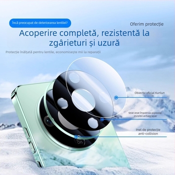 Carcasă de telefon cu acoperire completă, stil luxos; material din sticlă; compatibil cu Huawei