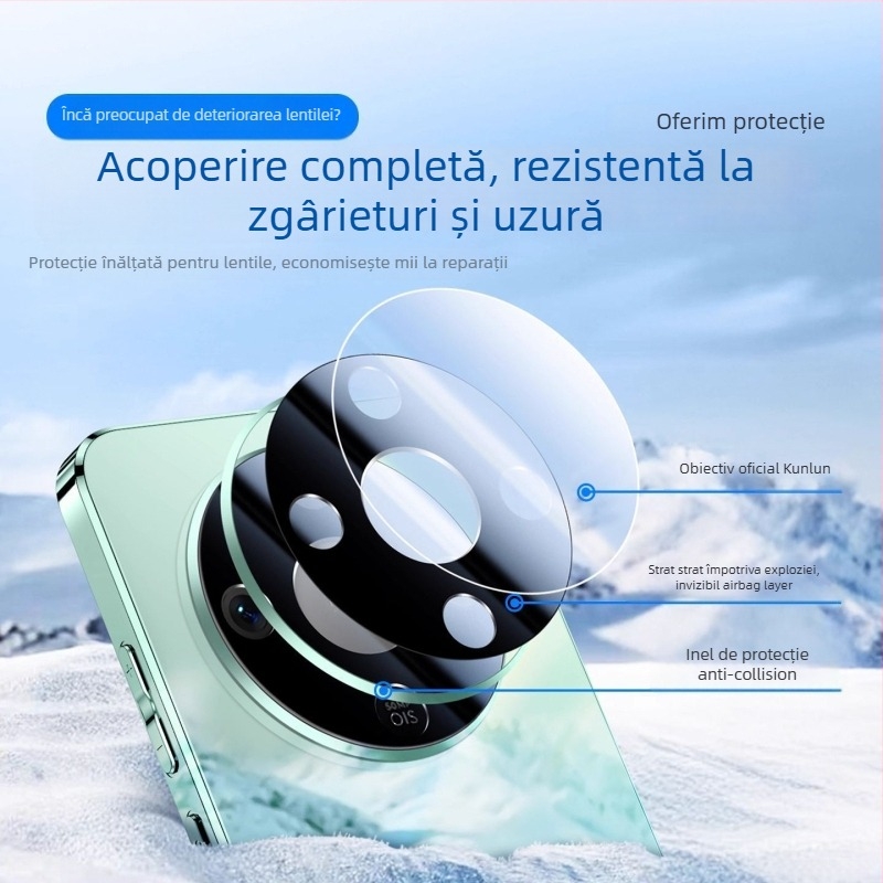 Carcasă de telefon cu acoperire completă, stil luxos; material din sticlă; compatibil cu Huawei