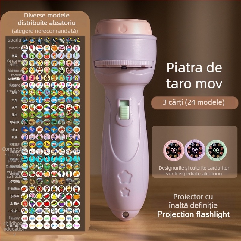 Jucărie cu proiector LED pentru copii | efecte de lumină dinamice | învățare interactivă și dezvoltare vizuală | 15-35 ani