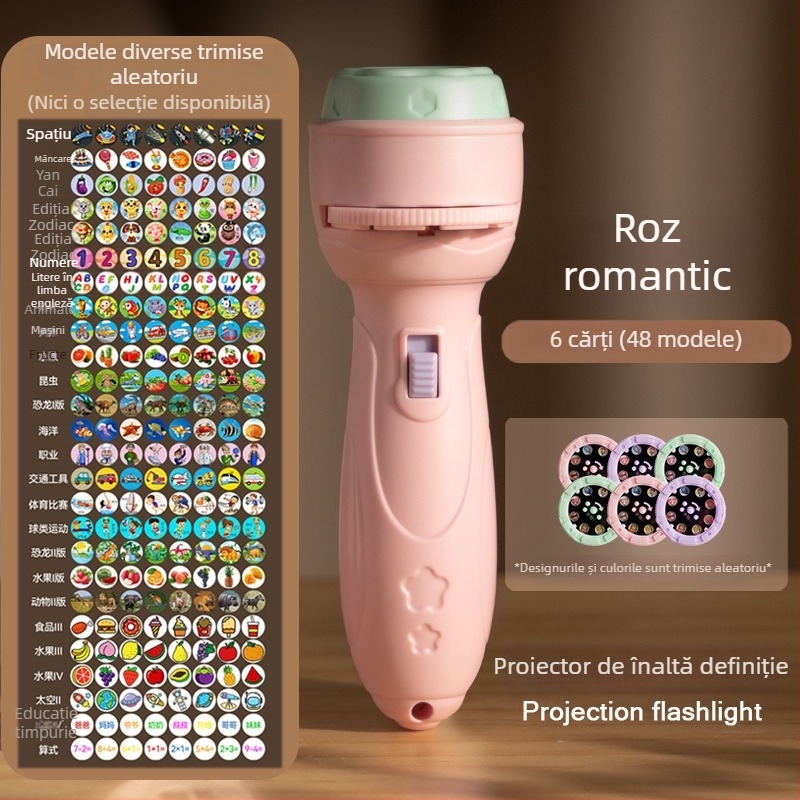 Jucărie cu proiector LED pentru copii | efecte de lumină dinamice | învățare interactivă și dezvoltare vizuală | 15-35 ani