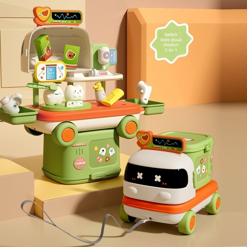 Set de bucătărie pentru joacă – din plastic, educațional și interactiv, pentru copii 4–6 ani