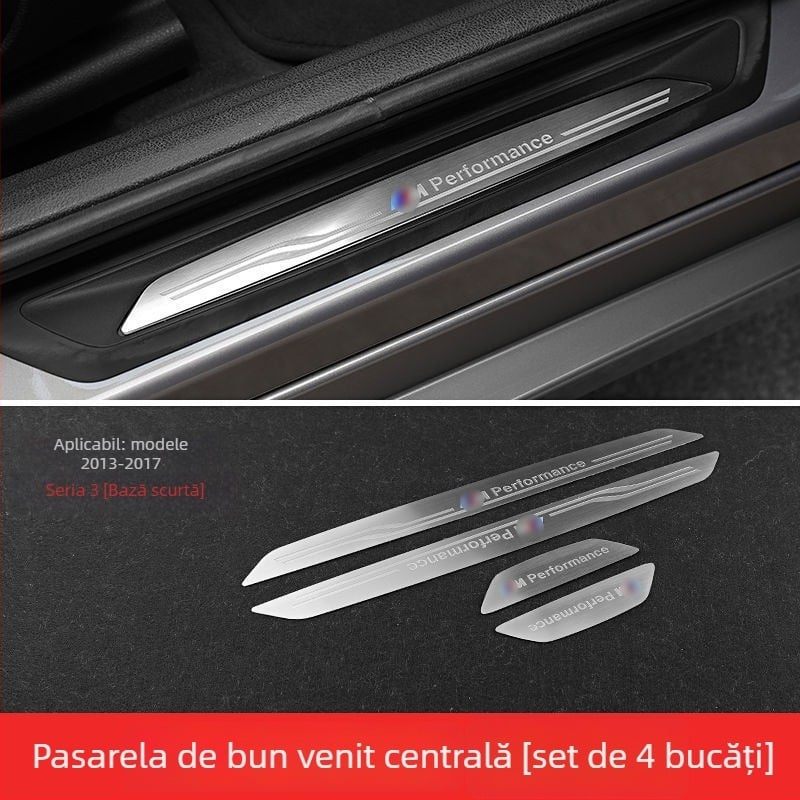 Kinracdine praguri din oțel inoxidabil pentru BMW Seria 3, Seria 5, X3/X5/X6, transmisie automată