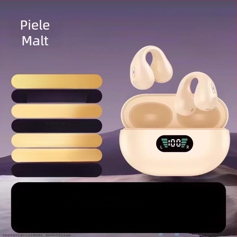 Căști Bluetooth cu conductivitate osoasă, design clip-on, wireless, rază 15 m, baterie 8+ ore, Bluetooth 5.0, pentru apeluri și muzică