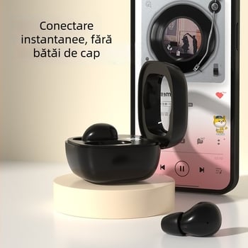 Căști Bluetooth wireless in-ear, Bluetooth 5.3, autonomie baterie 4–8 ore, rază de 10 m, reducere a zgomotului, latență scăzută pentru gaming