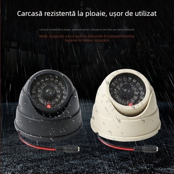 Cameră de supraveghere falsă pentru interior, cu LED, carcasă din plastic și accesorii de protecție