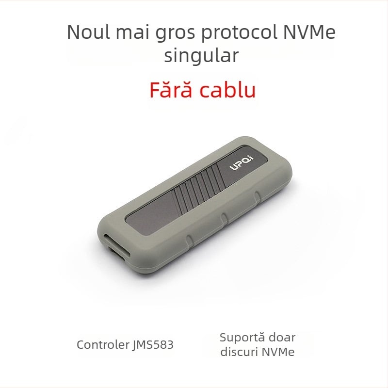 Carcasă externă NVMe M.2 pentru SSD, dual protocol, USB 3.2 Type-C, aliaj de aluminiu, model S-N0C2/3