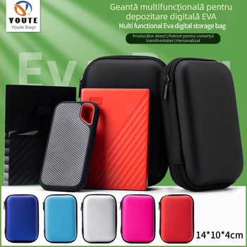 Pachet EVA pentru hard disk mobil – Material compozit, presare la cald și cusut, personalizare la cerere