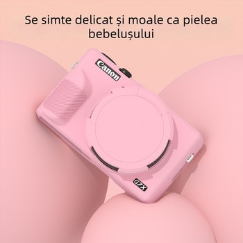 Carcasă protectoare din silicon pentru Canon G7X III – Runzhe husă moale, anti zgârietură și anti-cădere, include husă siliconică și capac de cameră