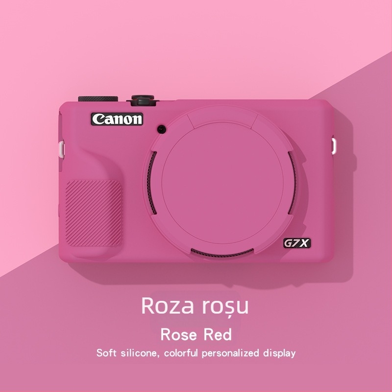Carcasă protectoare din silicon pentru Canon G7X III – Runzhe husă moale, anti zgârietură și anti-cădere, include husă siliconică și capac de cameră