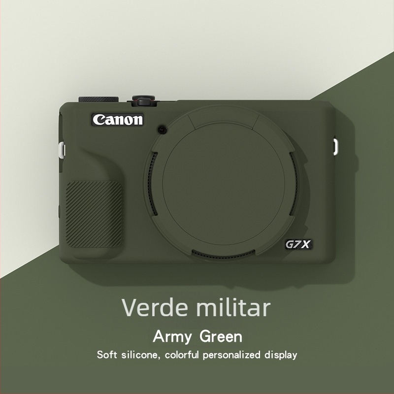 Carcasă protectoare din silicon pentru Canon G7X III – Runzhe husă moale, anti zgârietură și anti-cădere, include husă siliconică și capac de cameră