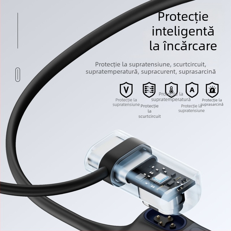 Căști cu conducere osoasă Xingshi Technology, conector Type-C pentru încărcare și curea de agățare