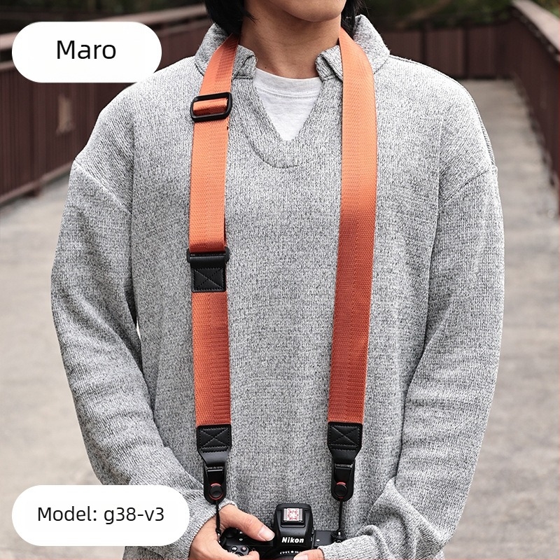 Gisergar G38 Curea de umăr pentru camere mirrorless/DSLR — design diagonal încrucișat, eliberare rapidă, compatibilă PD Quick Release