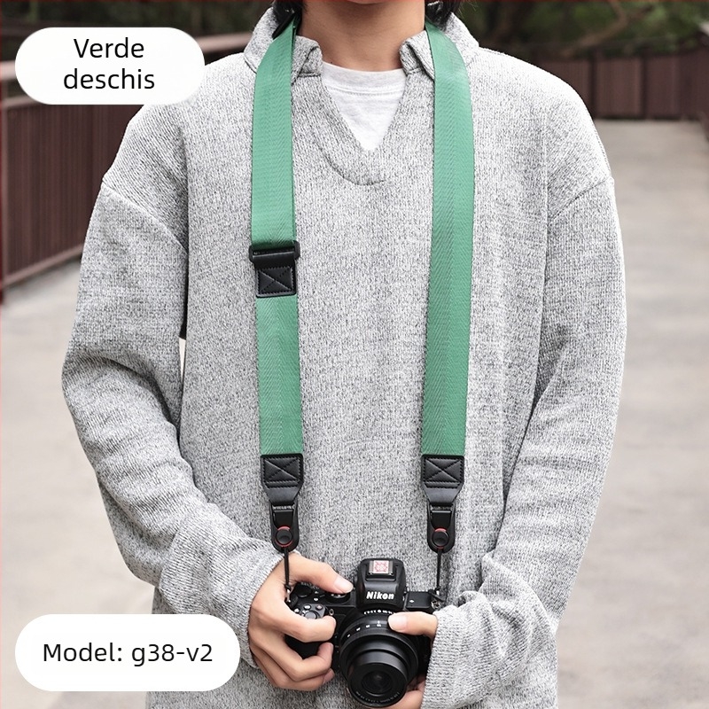 Gisergar G38 Curea de umăr pentru camere mirrorless/DSLR — design diagonal încrucișat, eliberare rapidă, compatibilă PD Quick Release