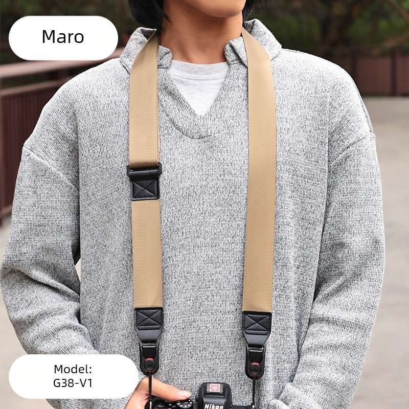 Gisergar G38 Curea de umăr pentru camere mirrorless/DSLR — design diagonal încrucișat, eliberare rapidă, compatibilă PD Quick Release