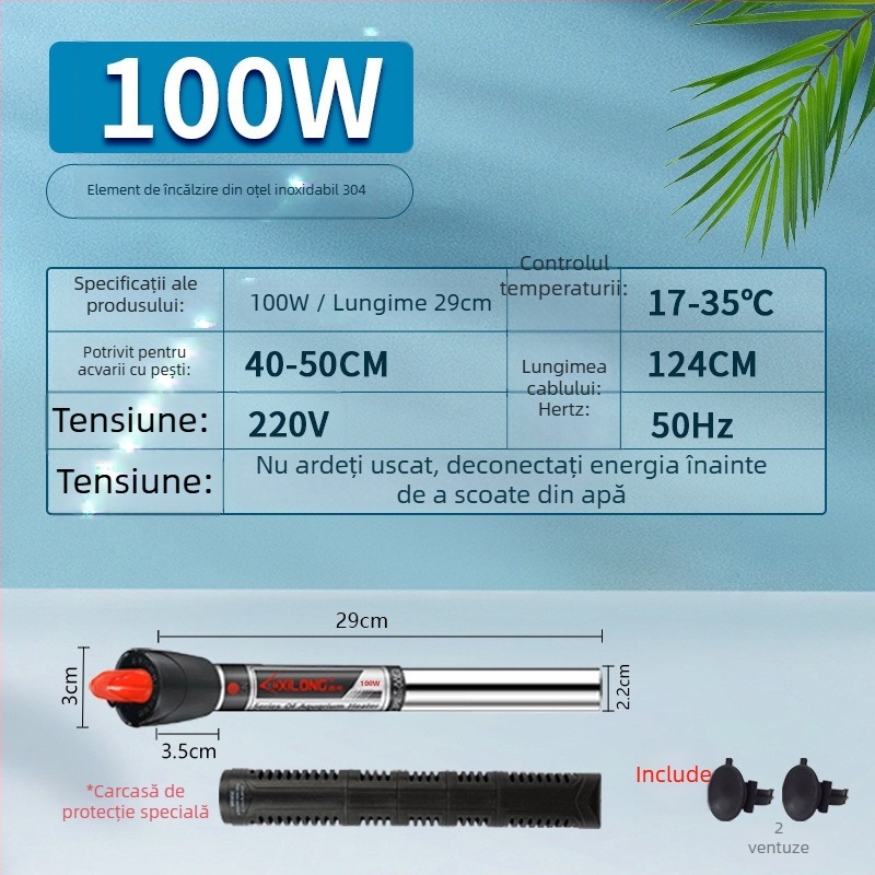 Sârmă de încălzire pentru acvariu – mini, ultra-scurt, pentru pești și țestoase, control automat al temperaturii, rezistent la explozie, marcă Unique, putere: altă, material: altul