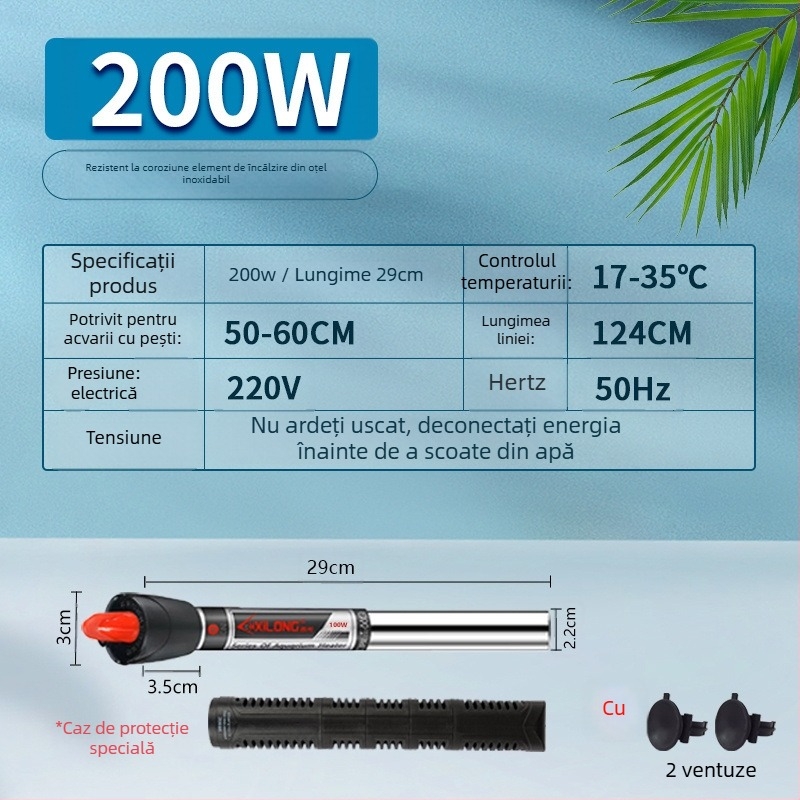 Sârmă de încălzire pentru acvariu – mini, ultra-scurt, pentru pești și țestoase, control automat al temperaturii, rezistent la explozie, marcă Unique, putere: altă, material: altul