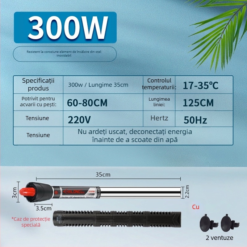 Sârmă de încălzire pentru acvariu – mini, ultra-scurt, pentru pești și țestoase, control automat al temperaturii, rezistent la explozie, marcă Unique, putere: altă, material: altul