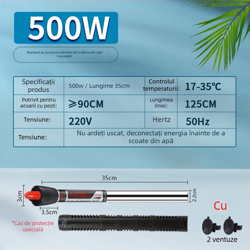 Sârmă de încălzire pentru acvariu – mini, ultra-scurt, pentru pești și țestoase, control automat al temperaturii, rezistent la explozie, marcă Unique, putere: altă, material: altul