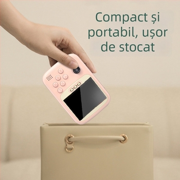 Consolă portabilă de jocuri cu baterie externă, joystick arcade dublu, 2 jucători, model Q19, TYPE-C, fără fir, compatibil PC